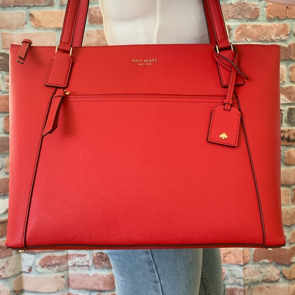 Kate spade LARGE Cameron pocket tote ROSSO RED - Picture 3 of 5